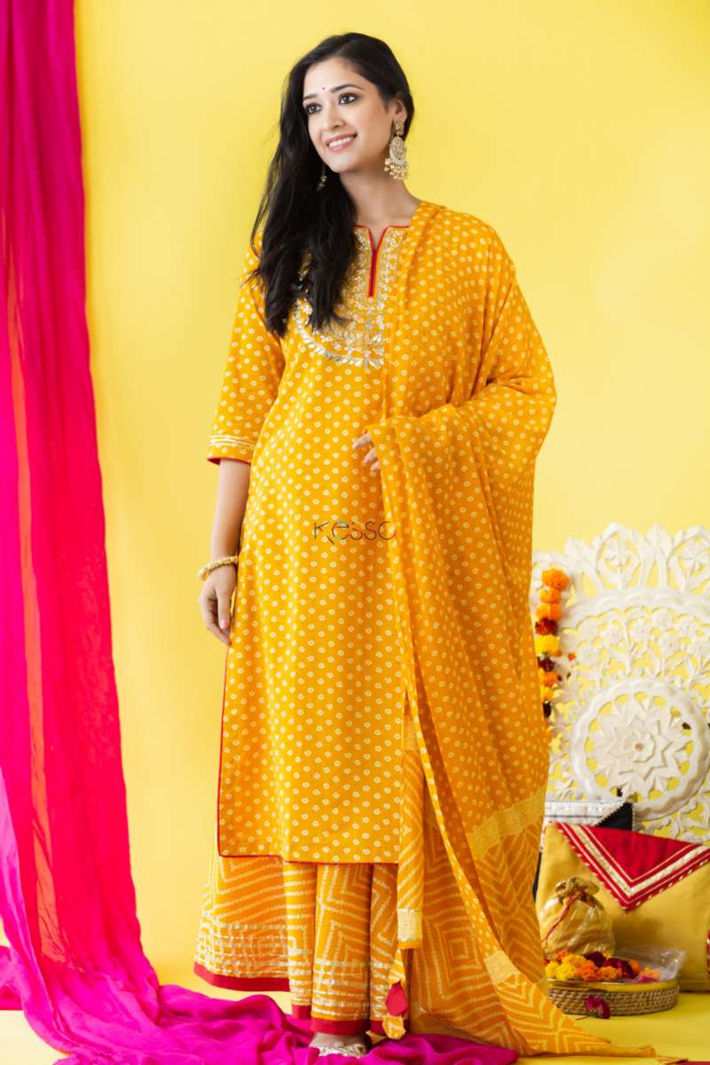 Image for Kusvaa Avdaf72 Natika Kurta Dupatta And Skirt Set Side