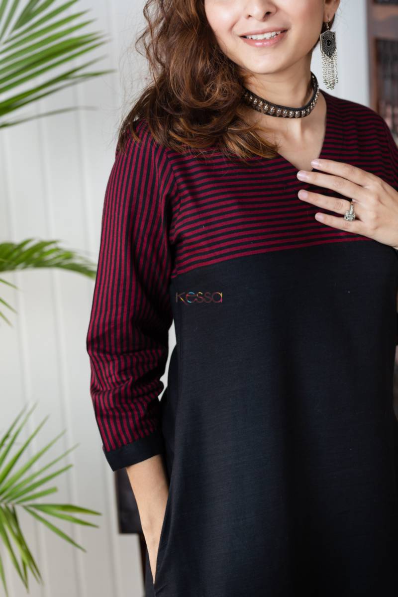 Image for Kusvaa Kcb32 Savitr Flowy Kurta And Pants Set Closeup