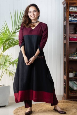 Image for Kusvaa Kcb32 Savitr Flowy Kurta And Pants Set Featured