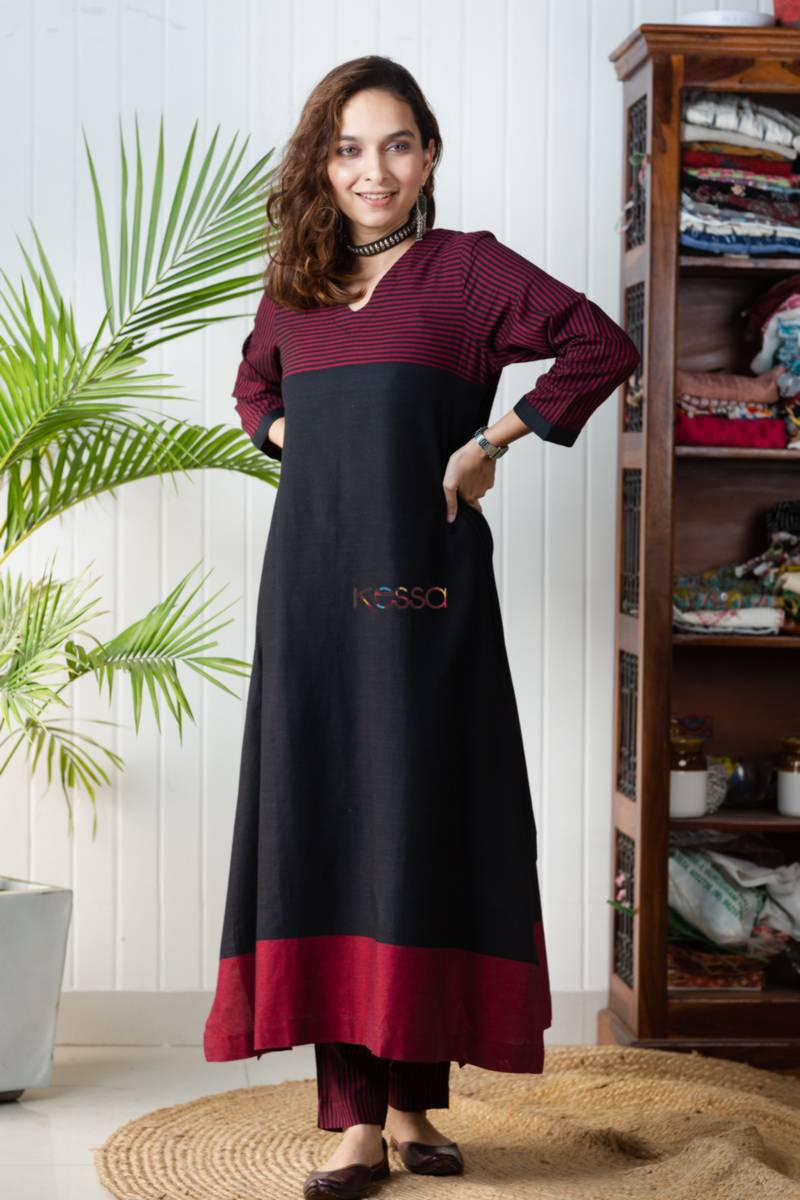 Image for Kusvaa Kcb32 Savitr Flowy Kurta And Pants Set Front