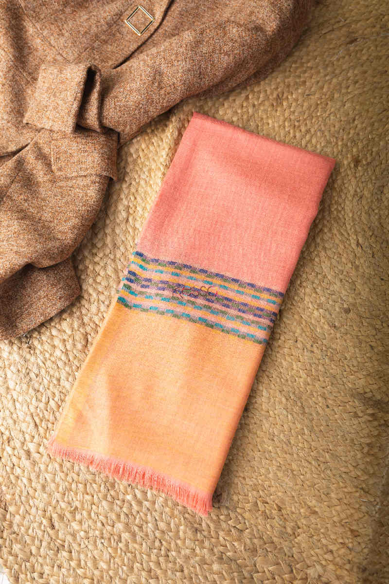 Image for Kusvaa Kusl29 Apricot Peach Dobby Shawl Featured