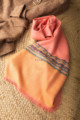 Image for Kusvaa Kusl29 Apricot Peach Dobby Shawl Look