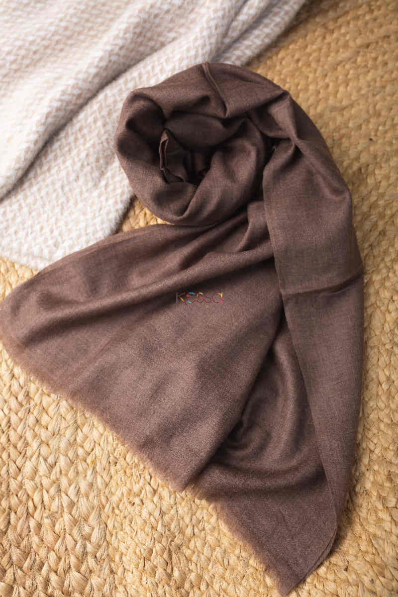 Image for Kusvaa Kusl41 Brown Pashmina Shawl Look