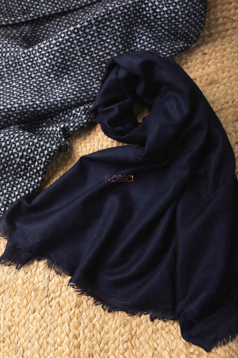 Image for Kusvaa Kusl43 Blue Pashmina Shawl Look