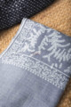 Image for Kusvaa Kusl51 Slaty Color Embroidery Work Woolen Shawl Closeup