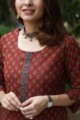 Image for Kusvaa Taf64 Manohar Straight Regular Wear Kurta Closeup