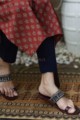Image for Kusvaa Taf64 Manohar Straight Regular Wear Kurta Closeup Bottom