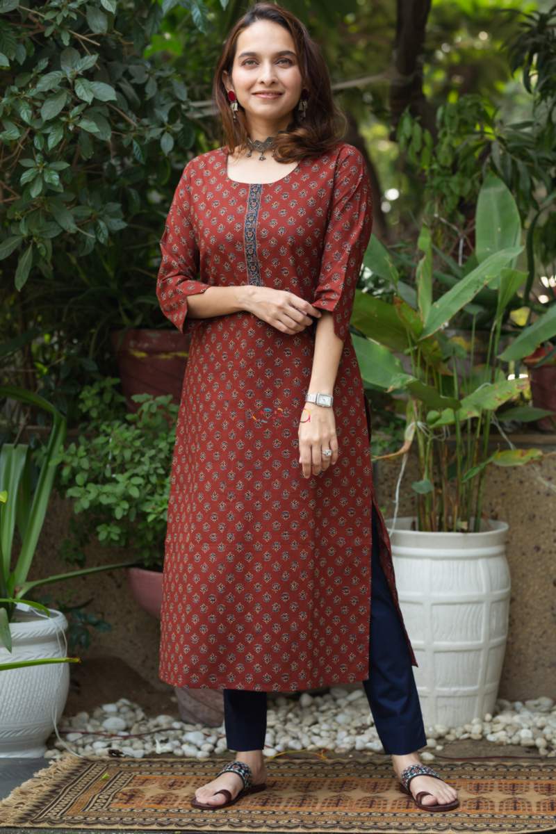 Image for Kusvaa Taf64 Manohar Straight Regular Wear Kurta Featured