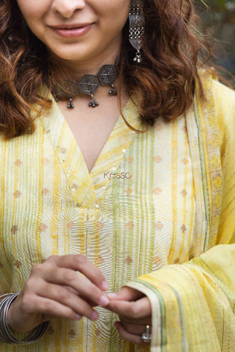 Image for Kusvaa Ws757 Konark Kurta Dupatta Set Closeup