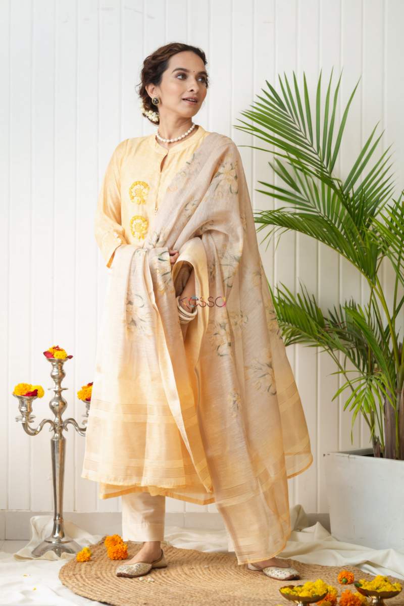 Image for Kusvaa Ws761 Amalthea Straight Kurta With Dupatta Set Featured