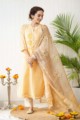 Image for Kusvaa Ws761 Amalthea Straight Kurta With Dupatta Set Front With Dupatta