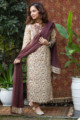Image for Kusvaa Wsr244 Advika Block Printed Kurta And Dupatta Set 1 Side