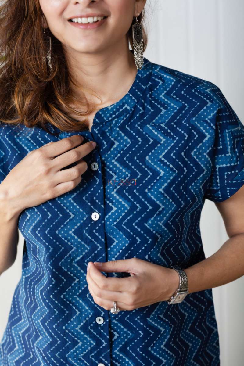 Image for Wsr243 Khanish Short Kurti Closeup