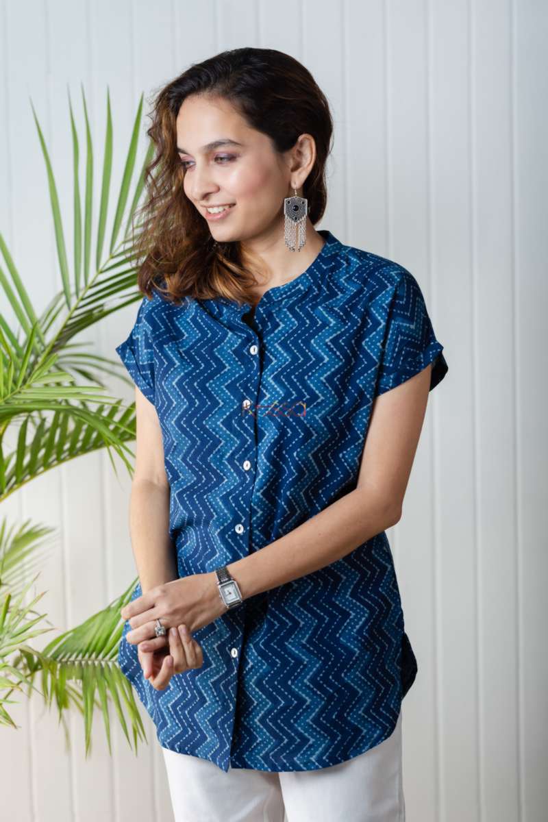 Image for Wsr243 Khanish Short Kurti Front