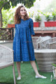 Image for Kusvaa Avdaf76 Avisha Indigo Short Dress Front 1
