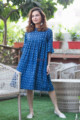 Image for Kusvaa Avdaf76 Avisha Indigo Short Dress Front