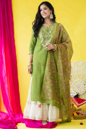 Image for Kusvaa Avdaf79 Nashmia Kurta Dupatta Set Featured