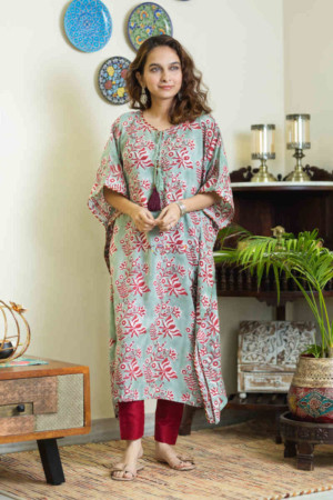 Image for Kusvaa Kcb25 Yamir Kaftan Kurta Front 1