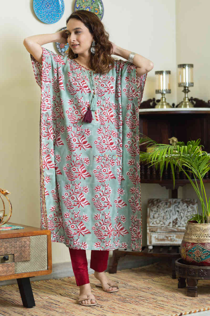 Image for Kusvaa Kcb25 Yamir Kaftan Kurta Look 1