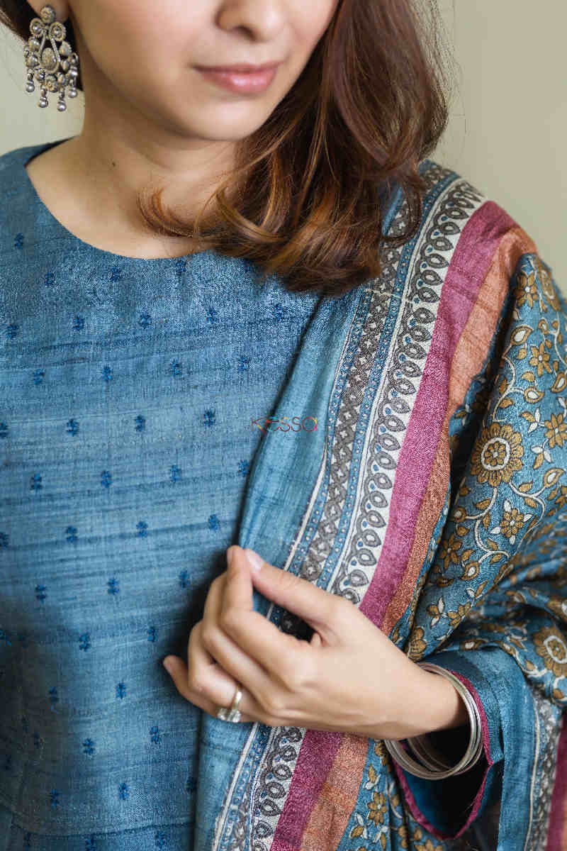 Image for Kusvaa Kuoj161 Atiya Kurta Dupatta Set Closeup