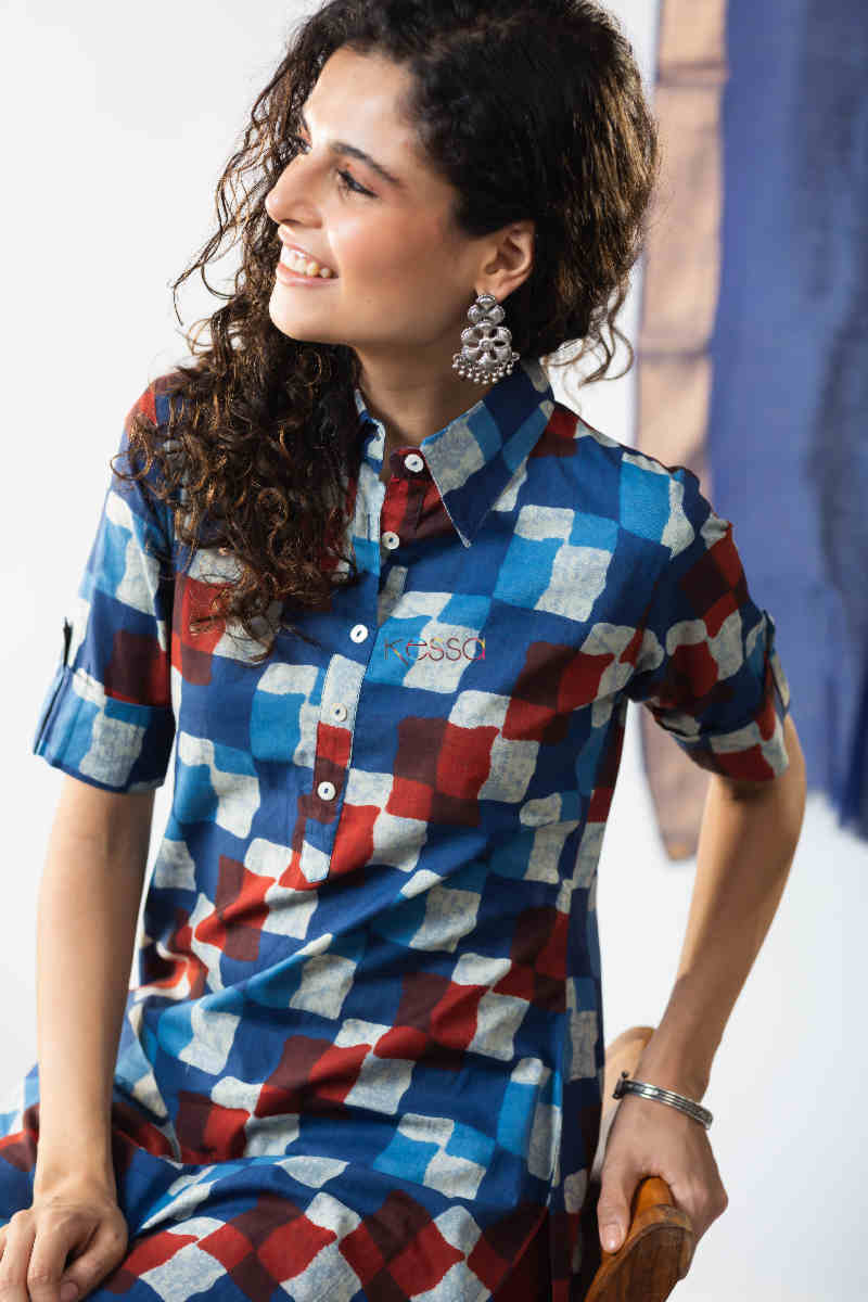 Image for Kusvaa Vcr87 Bisaat Straight Kurta 1 Closeup