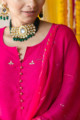 Image for Kusvaa Ws774 Roohbaab Straight Kurta Dupatta Set Closeup