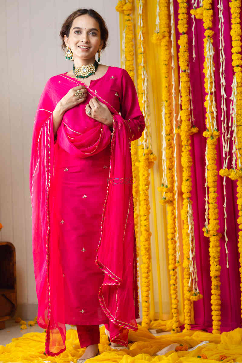 Image for Kusvaa Ws774 Roohbaab Straight Kurta Dupatta Set Front