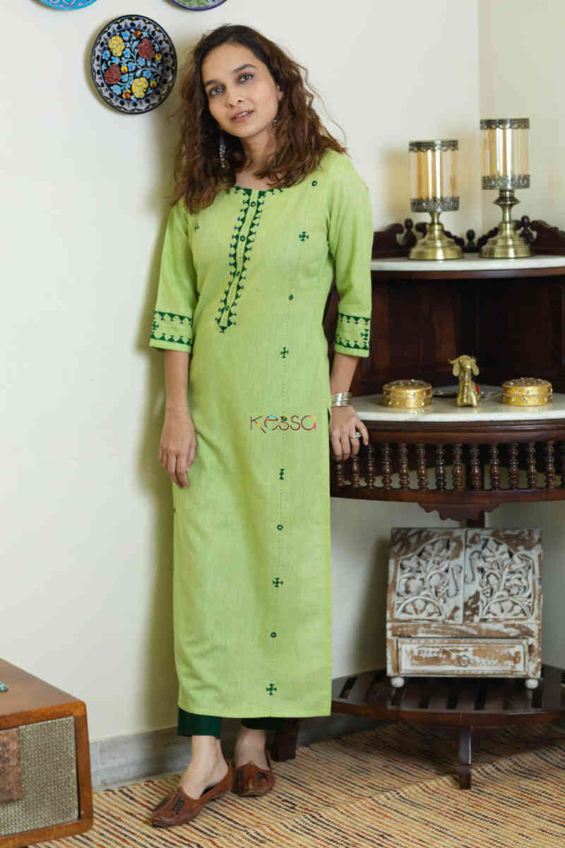 Image for Kusvaa Ws775 Mirha Straight Kurta Side