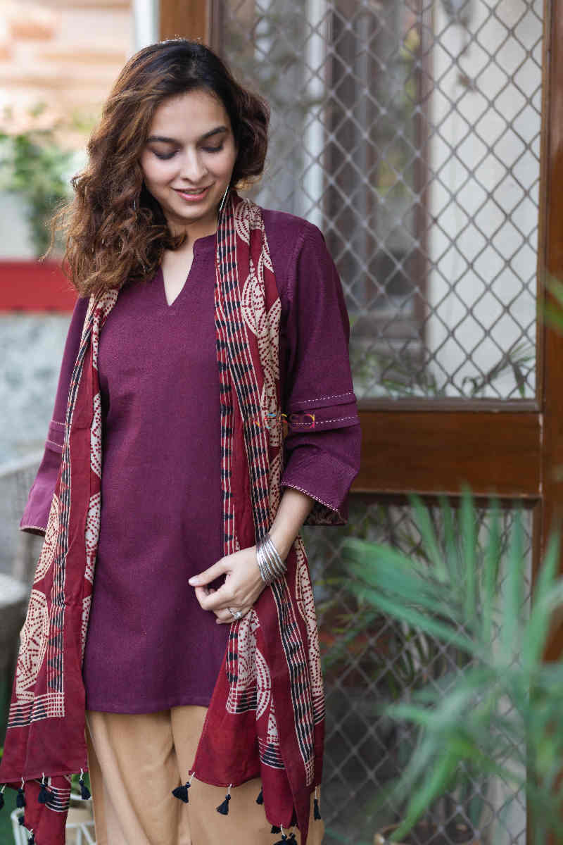 Image for Kusvaa Ws776 Sumaira Short Kurti Featured