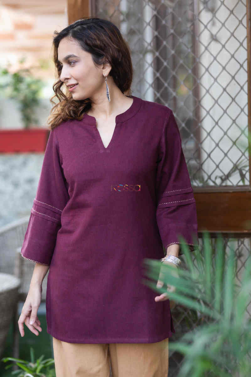 Image for Kusvaa Ws776 Sumaira Short Kurti Front