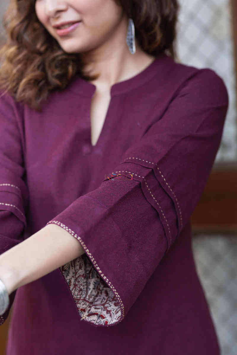 Image for Kusvaa Ws776 Sumaira Short Kurti Sleeves
