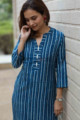Image for Kusvaa Wsr247 Firuzeh Indigo Kurta Top 1