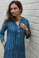 Image for Kusvaa Wsr247 Firuzeh Indigo Kurta Top