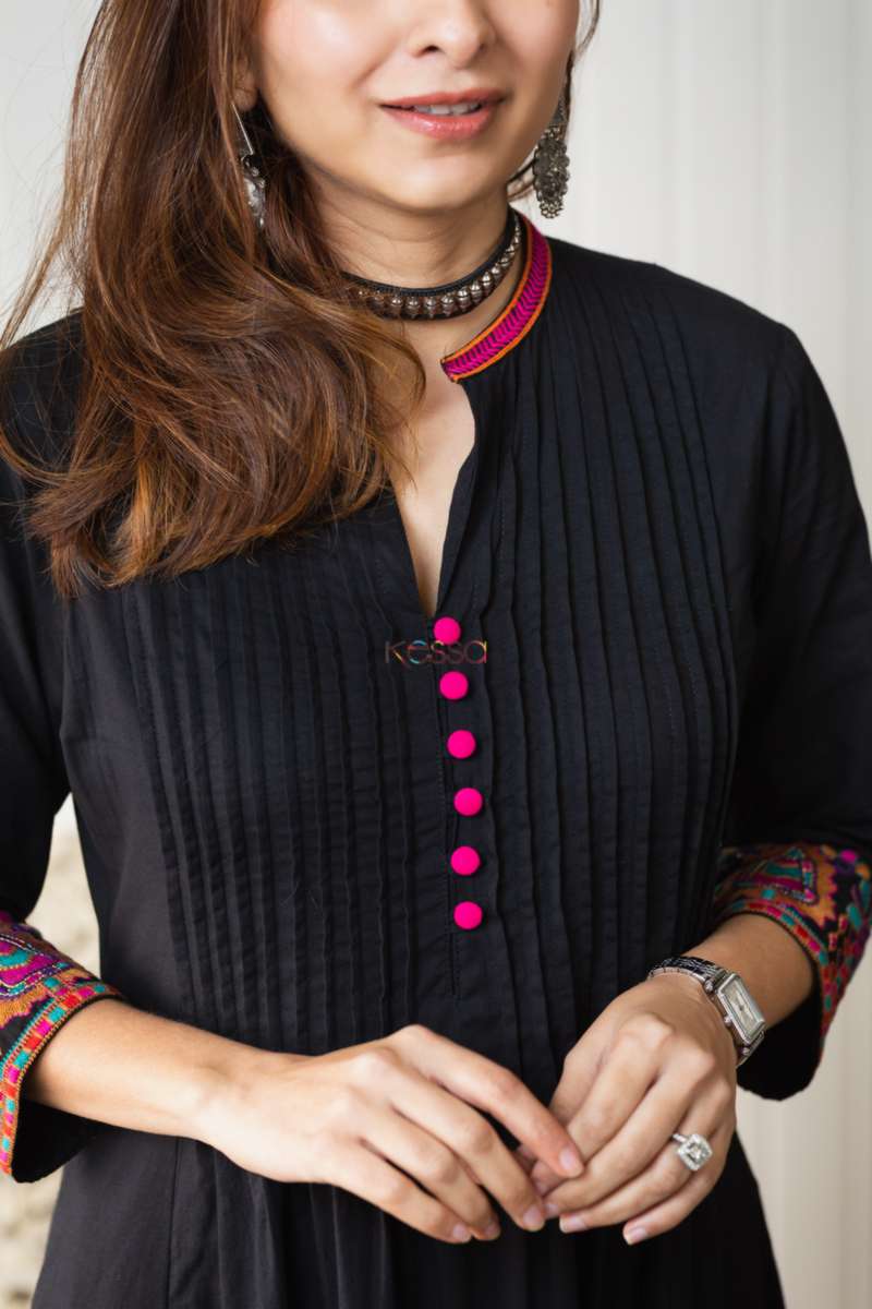 Image for Kusvaa Avdaf77 Shirina A Line Kurta New Closeup 2