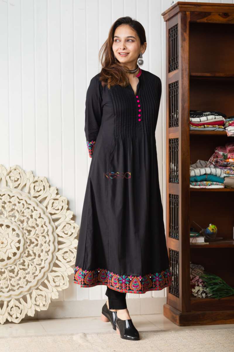 Image for Kusvaa Avdaf77 Shirina A Line Kurta New Side