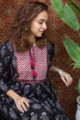 Image for Kusvaa Avdaf84 Daksha A Line Cotton Kurta Closeup
