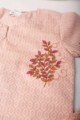 Image for Kusvaa Dek55 Onion Pink Floral Kurta Pajama Closeup