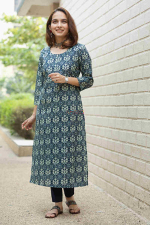 Image for Kusvaa Taf68 Saira Straight Fit Kurta Featuerd