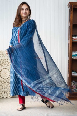 Image for Kusvaa Vcr68 Tassoor Straight Kurta With Dupatta New Featured