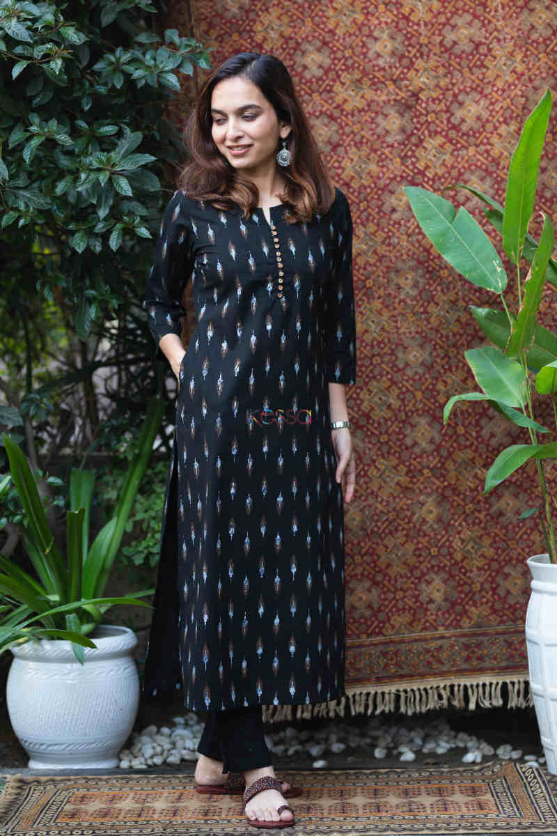 Image for Kusvaa Vcr92 Arit Regular Straight Kurta Pocket