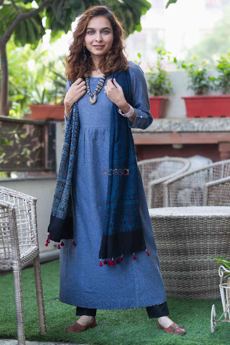 Image for Kusvaa Ws780 Turvi Twirl A Line Kurta With Necklace Featured
