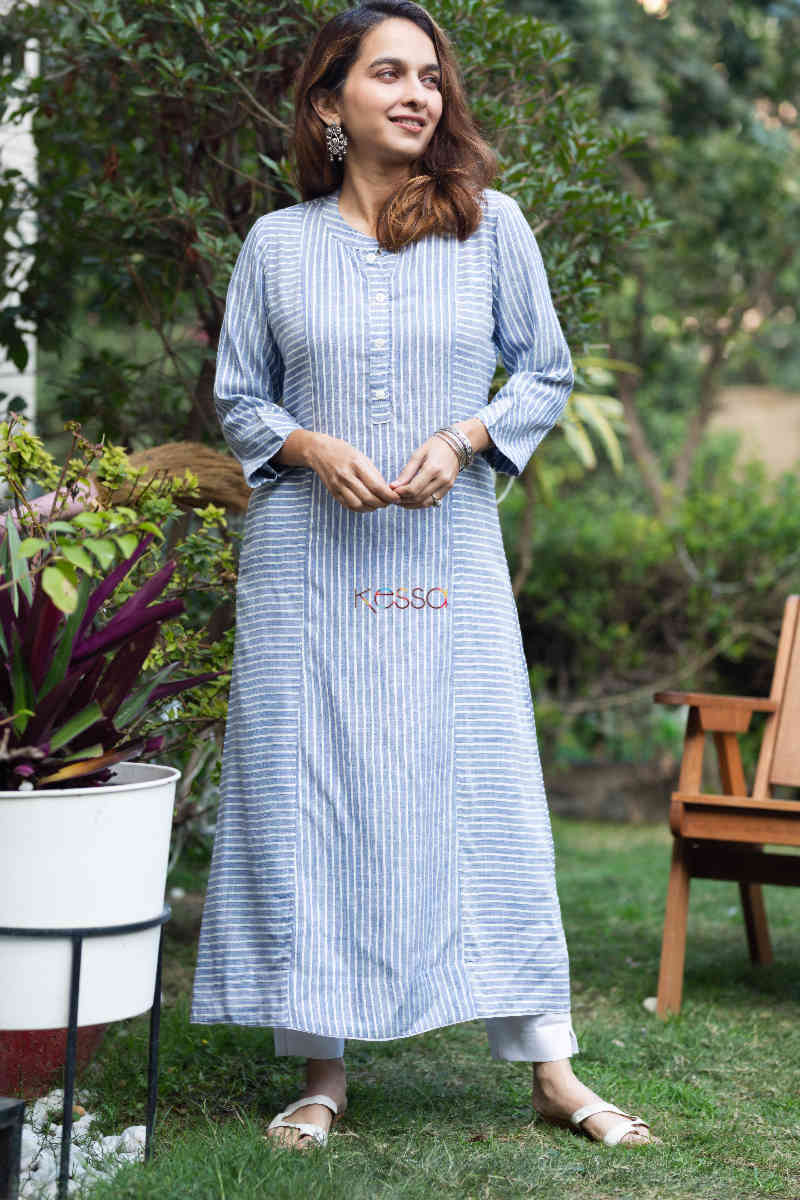 Image for Kusvaa Ws791 Athera South Cotton Handloom Kurta Featured