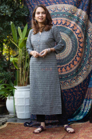Image for Kusvaa Ws792 Amina South Handloom Straight Fit Kurta 3 Featured