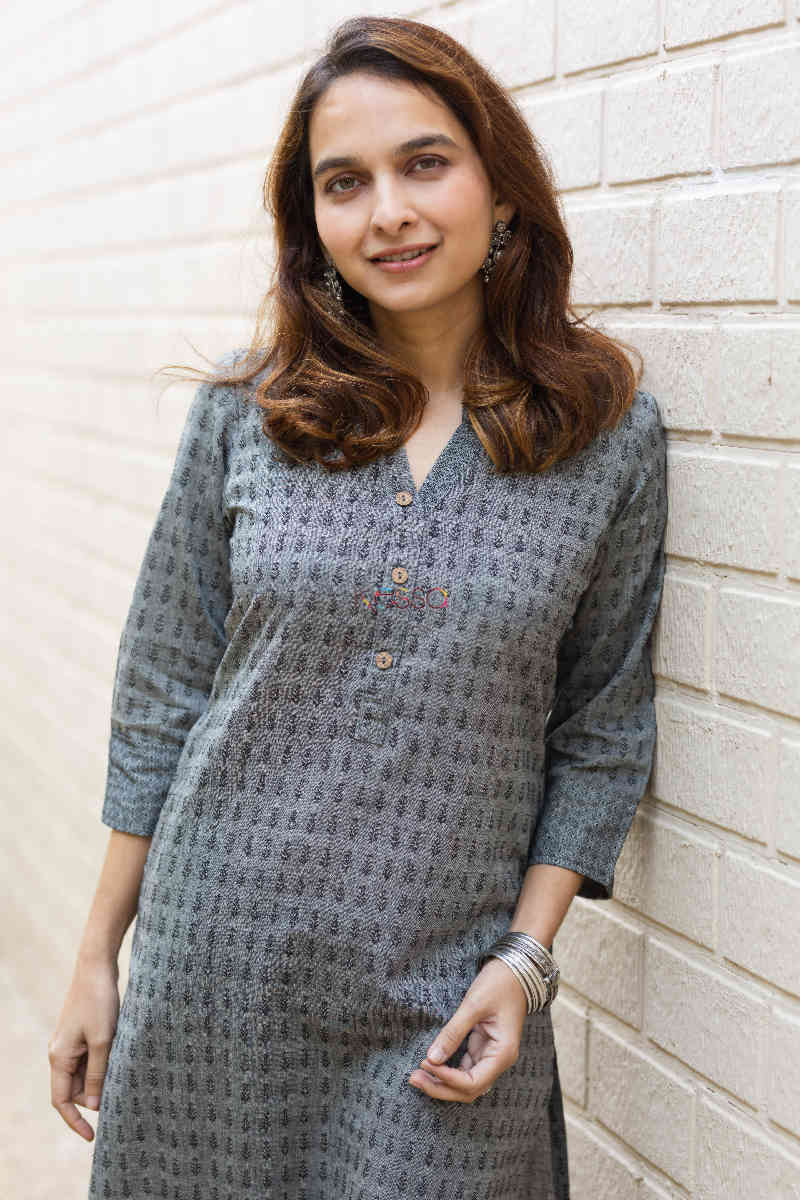 Image for Kusvaa Ws792 Amina South Handloom Straight Fit Kurta 3 Top 1