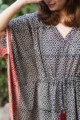 Image for Kusvaa Wsr251 Vyasti Block Printed Kaftan Closeup