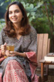 Image for Kusvaa Wsr251 Vyasti Block Printed Kaftan Sitting 1