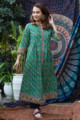 Image for Kusvaa Wsr255 Anavi Handblock A Line Kurta Look