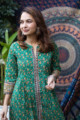 Image for Kusvaa Wsr255 Anavi Handblock A Line Kurta Top 1