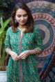 Image for Kusvaa Wsr255 Anavi Handblock A Line Kurta Top
