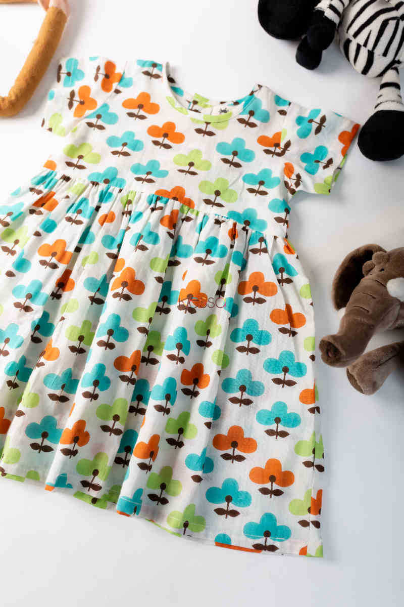 Image for Kusvaa Aj37 Hrimati Kids Cotton Frock Look